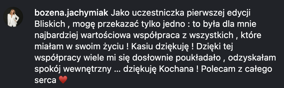 Opinia uczestniczki