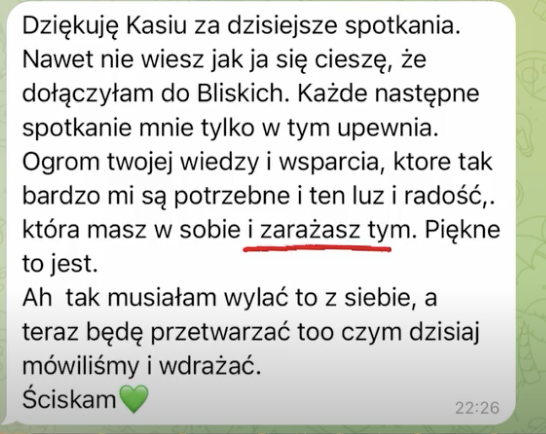 Opinia uczestniczki